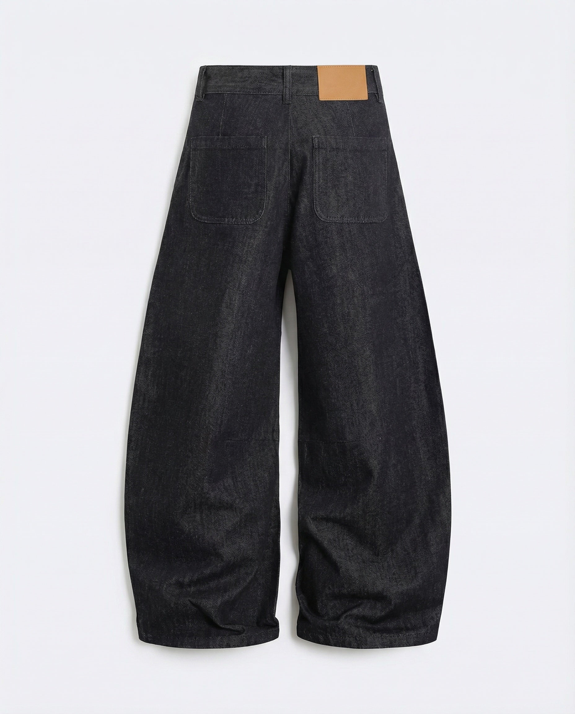 Curved Knife Wide-Leg Denim