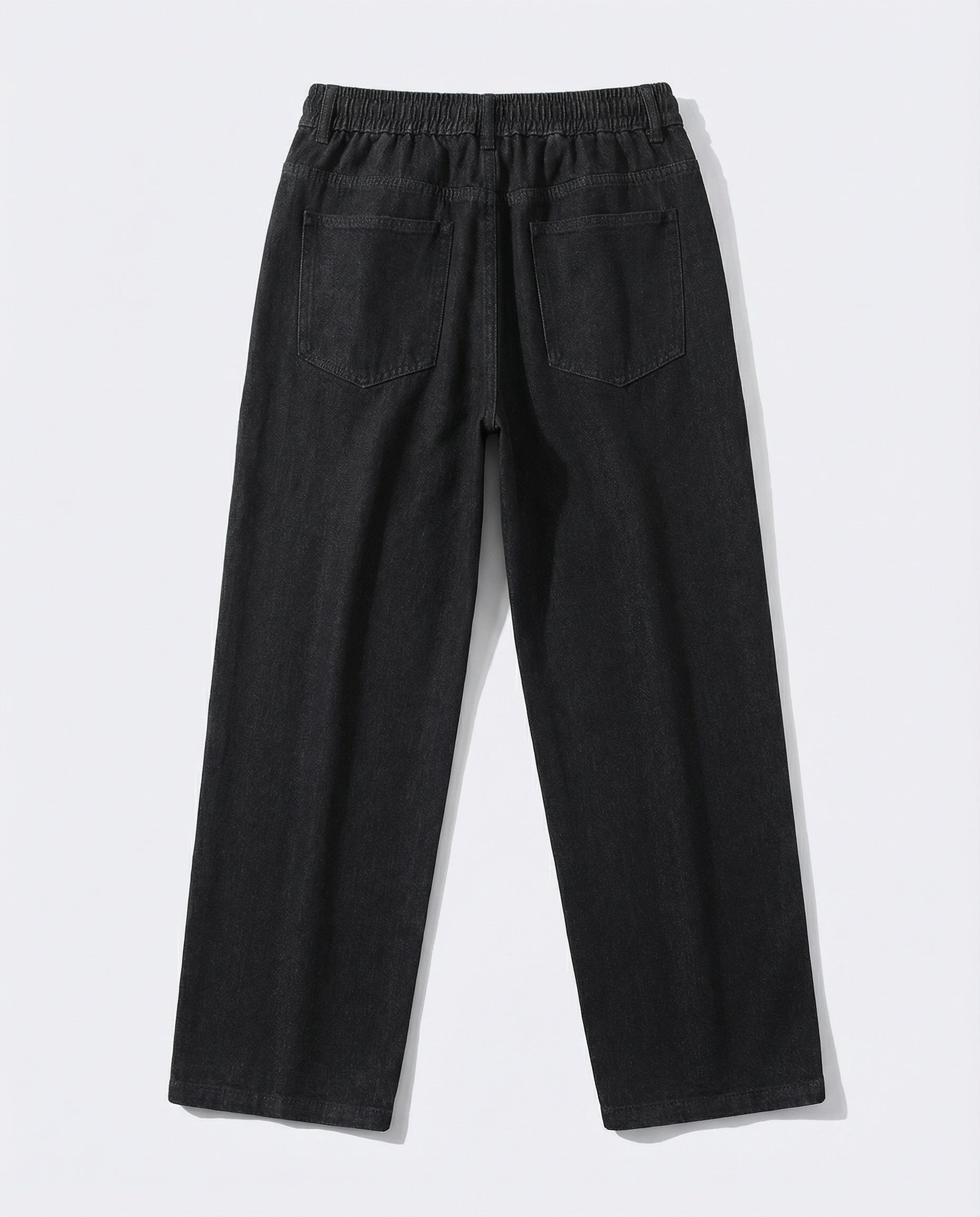 Dark Blue Stretch Drawstring Jeans