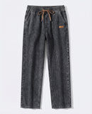Dark Blue Stretch Drawstring Jeans