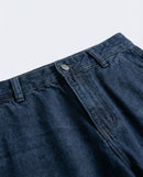Curved Knife Wide-Leg Denim
