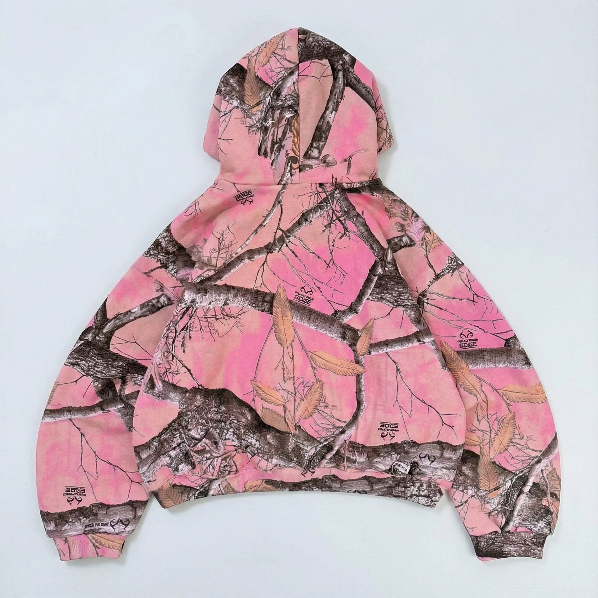 Pink Branch Camo Zip Hoodie