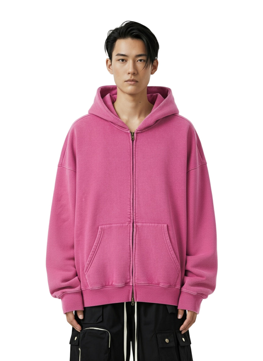 Zip Up Long Sleeve Hoodie
