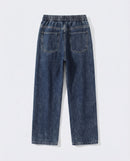 Dark Blue Stretch Drawstring Jeans